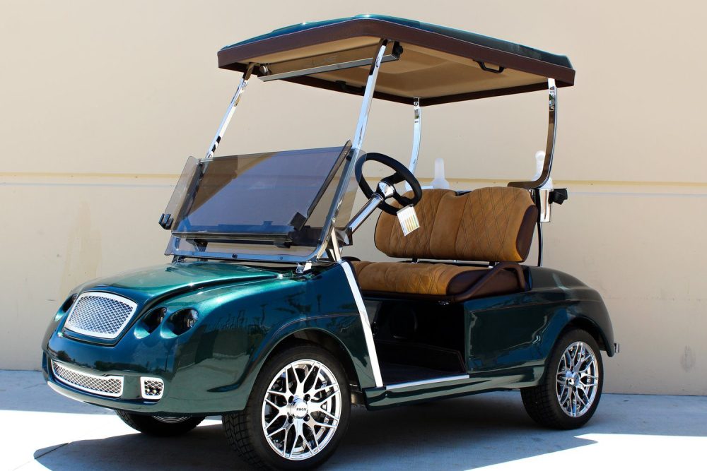 electric golf carts for sale Palm Desert California with long battery life and solar options
