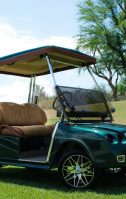 luxury golf carts for sale in Palm Desert California with Bluetooth and premium features